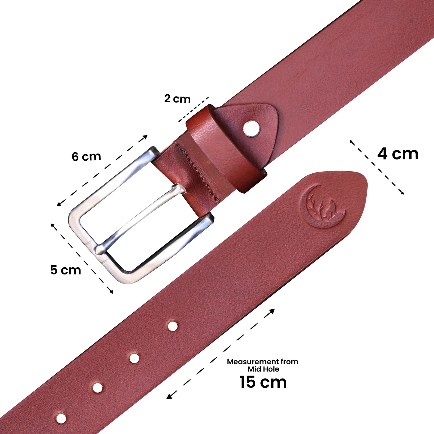 Epoch Tan Brown Leather Belt