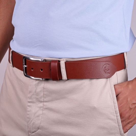 Epoch Tan Brown Leather Belt