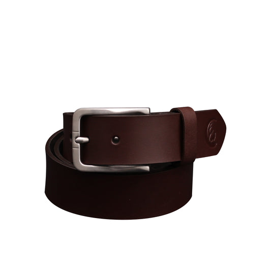 choco brown leather belt for men
