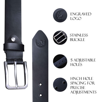 Nocturne  Black Leather Belt