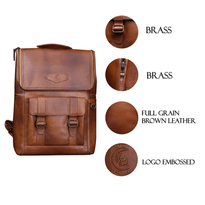 leather backpack brown 05