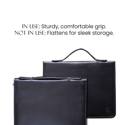 leather laptop planner black 01