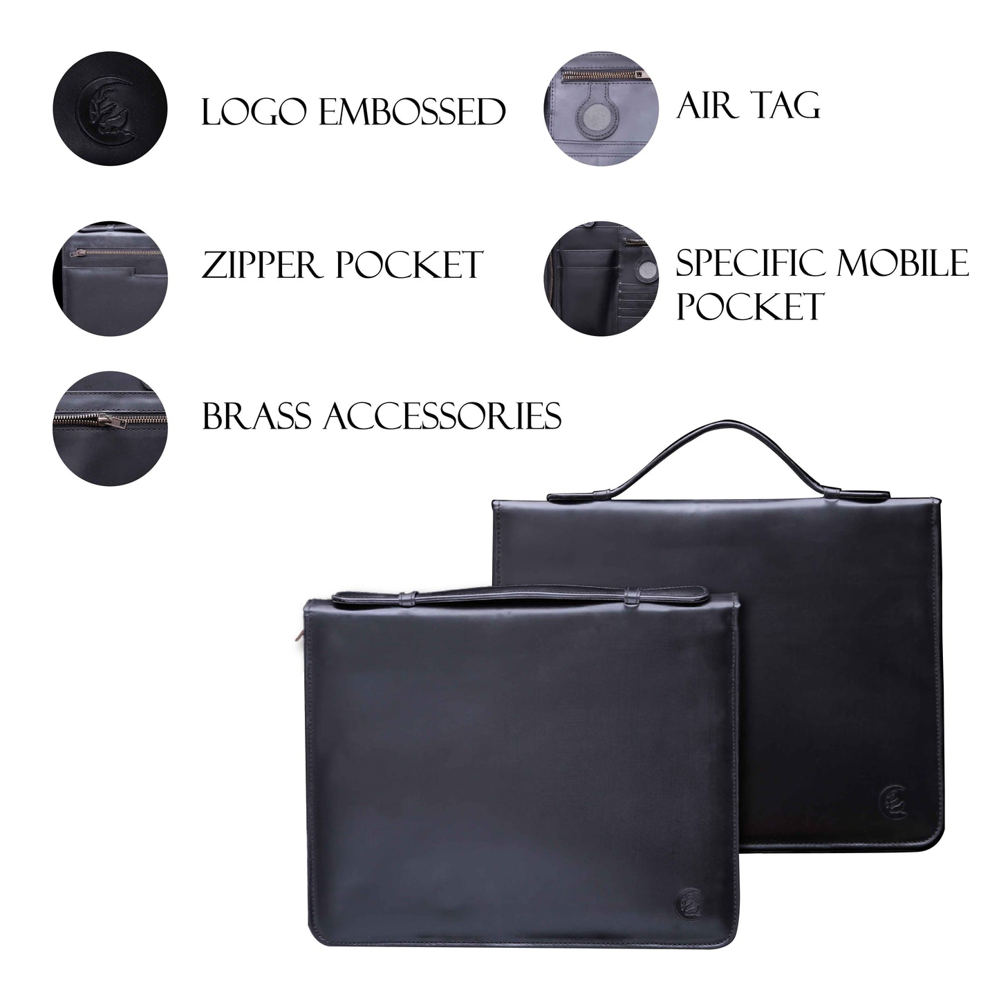 leather laptop planner black 02