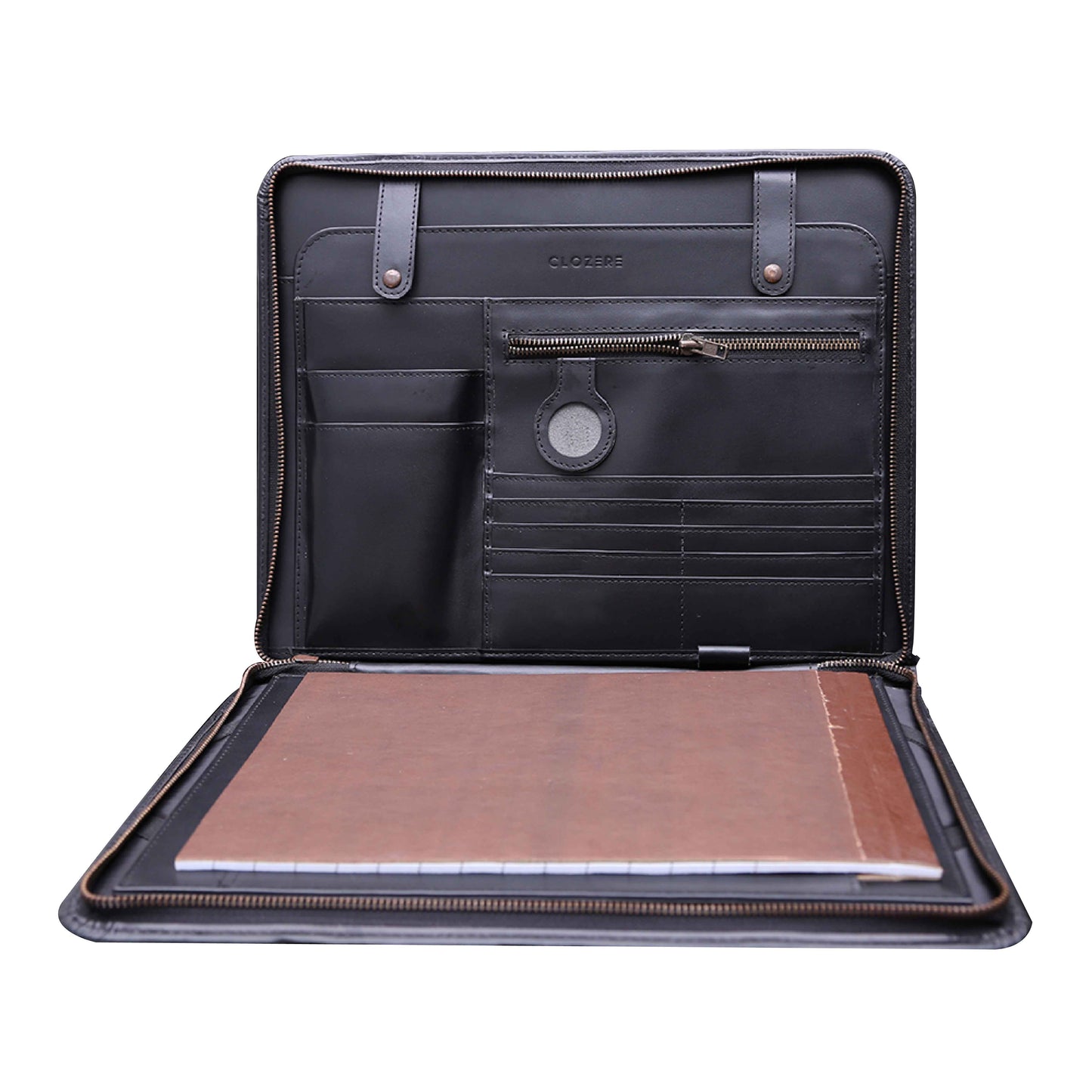 leather laptop planner black 04